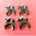 China Factory Produce and Offer rhinestone and enameled dog shape 8mm slide charms